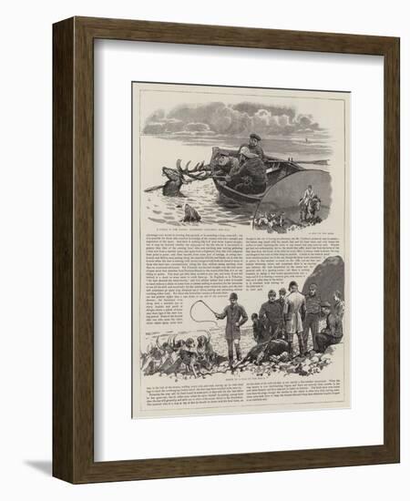 The Chase of the Wild Red Deer on Exmoor-John Charlton-Framed Giclee Print