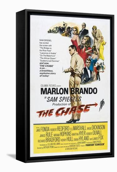 THE CHASE, US poster, center: Marlon Brando 1966-null-Framed Stretched Canvas