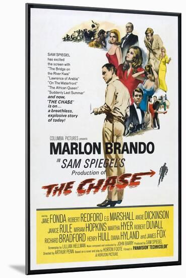 THE CHASE, US poster, center: Marlon Brando 1966-null-Mounted Art Print