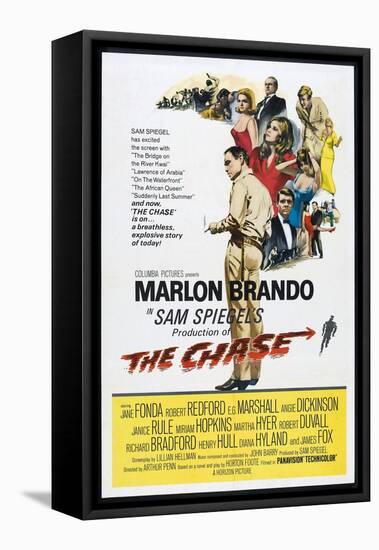 THE CHASE, US poster, center: Marlon Brando 1966-null-Framed Stretched Canvas