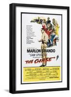 THE CHASE, US poster, center: Marlon Brando 1966-null-Framed Art Print