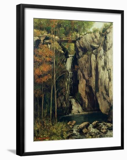 The Chasm at Conches, 1864-Gustave Courbet-Framed Giclee Print