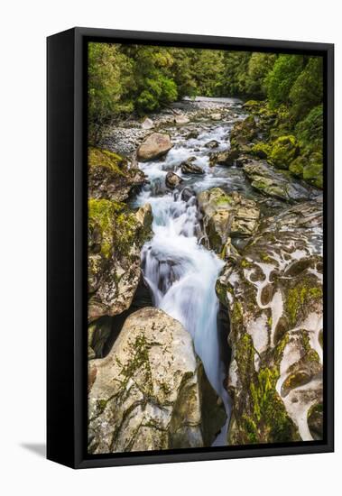 The Chasm, Fiordland National Park, South Island, New Zealand-Russ Bishop-Framed Stretched Canvas