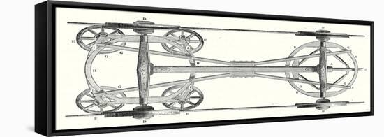 The Chassis of a Flat Wagon with Arnoux's System-null-Framed Stretched Canvas