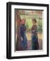 The Chat, c.1892-Camille Pissarro-Framed Giclee Print