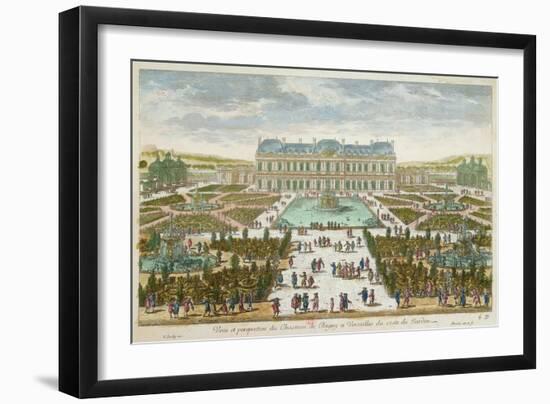 The Chateau and Jardin de Clagny at Versailles-null-Framed Giclee Print