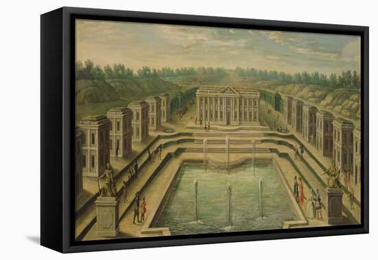 The Chateau and Pavilions at Marly from the Perspective of the Gardens, Early Eighteenth Century-null-Framed Stretched Canvas