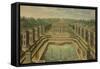 The Chateau and Pavilions at Marly from the Perspective of the Gardens, Early Eighteenth Century-null-Framed Stretched Canvas
