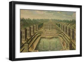 The Chateau and Pavilions at Marly from the Perspective of the Gardens, Early Eighteenth Century-null-Framed Giclee Print