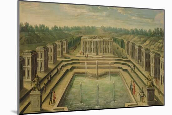 The Chateau and Pavilions at Marly from the Perspective of the Gardens, Early Eighteenth Century-null-Mounted Giclee Print