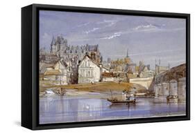 The Chateau at Amboise, on the Loire, 1836-William Callow-Framed Stretched Canvas