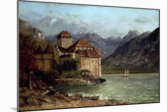 The Chateau de Chillon, 1875-Gustave Courbet-Mounted Giclee Print