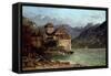 The Chateau de Chillon, 1875-Gustave Courbet-Framed Stretched Canvas