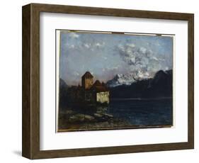 The Chateau De Chillon, 1877-Gustave Courbet-Framed Giclee Print