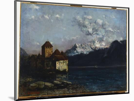 The Chateau De Chillon, 1877-Gustave Courbet-Mounted Giclee Print