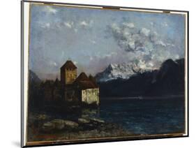 The Chateau De Chillon, 1877-Gustave Courbet-Mounted Giclee Print