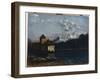 The Chateau De Chillon, 1877-Gustave Courbet-Framed Giclee Print