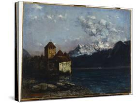 The Chateau De Chillon, 1877-Gustave Courbet-Stretched Canvas