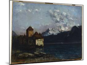 The Chateau De Chillon, 1877-Gustave Courbet-Mounted Giclee Print