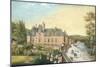 The Chateau De La Chaussee, Bougival (Gouache on Paper)-French-Mounted Giclee Print