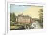 The Chateau De La Chaussee, Bougival (Gouache on Paper)-French-Framed Giclee Print
