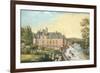 The Chateau De La Chaussee, Bougival (Gouache on Paper)-French-Framed Giclee Print