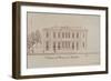 The Chateau De La Piscine, Near Montpellier, Drawn by Monsieur De Cenani (Pencil and Ink on Paper)-null-Framed Premium Giclee Print