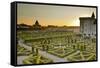 The Chateau De Villandry and its Gardens at Sunset-Julian Elliott-Framed Stretched Canvas