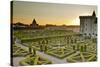 The Chateau De Villandry and its Gardens at Sunset-Julian Elliott-Stretched Canvas