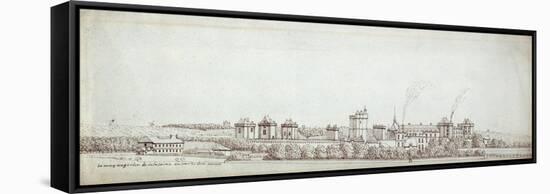 The Chateau De Vincennes, with Chimneys Smoking-Noel Gasselin-Framed Stretched Canvas