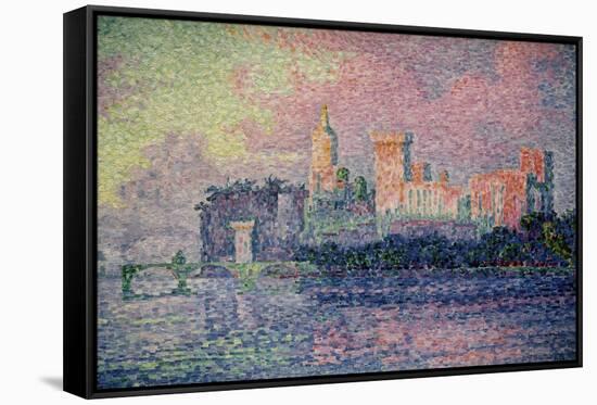 The Chateau des Papes, Avignon, 1900 . 73,5x92,5. Oil on canvas. PAUL SIGNAC. MUSEE D'ORSAY, FRANCE-Paul SIGNAC-Framed Stretched Canvas