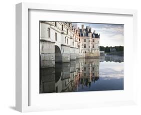 The Chateau of Chenonceau Reflecting in the Waters of the River Cher, UNESCO World Heritage Site, I-Julian Elliott-Framed Photographic Print