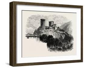 The Chateau of Foix, the Pyrenees, France, 19th Century-null-Framed Giclee Print