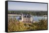 The Chateau of Montsoreau and the River Loire, Maine-Et-Loire, France, Europe-Julian Elliott-Framed Stretched Canvas
