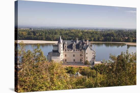 The Chateau of Montsoreau and the River Loire, Maine-Et-Loire, France, Europe-Julian Elliott-Stretched Canvas