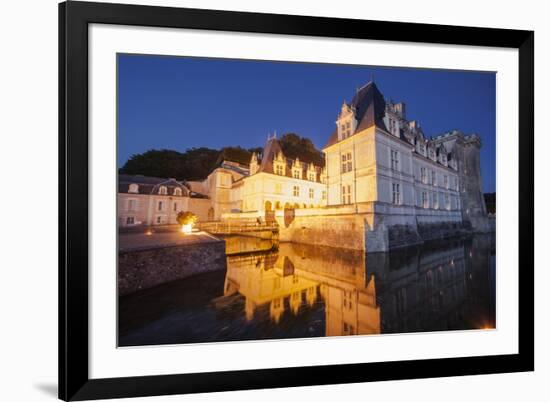 The chateau of Villandry at night, Indre-et-Loire, Loire Valley, UNESCO World Heritage Site, Centre-Julian Elliott-Framed Photographic Print