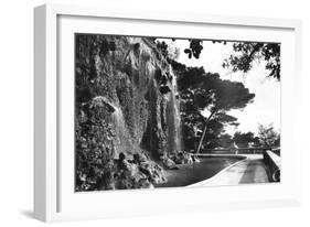 The Chateau Waterfall, Nice, South of France, Early 20th Century-null-Framed Giclee Print