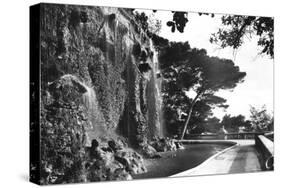 The Chateau Waterfall, Nice, South of France, Early 20th Century-null-Stretched Canvas