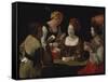 The Cheat with the Ace of Diamonds, about 1635-40-Georges de La Tour-Framed Stretched Canvas