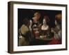 The Cheat with the Ace of Diamonds, about 1635-40-Georges de La Tour-Framed Giclee Print