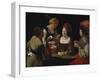 The Cheat with the Ace of Diamonds, about 1635-40-Georges de La Tour-Framed Giclee Print