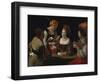 The Cheat with the Ace of Diamonds, about 1635-40-Georges de La Tour-Framed Giclee Print