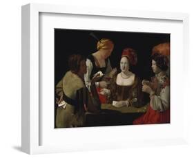 The Cheat with the Ace of Diamonds, about 1635-40-Georges de La Tour-Framed Giclee Print