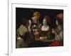 The Cheat with the Ace of Diamonds, about 1635-40-Georges de La Tour-Framed Giclee Print