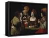 The Cheat with the Ace of Diamonds, about 1635-40-Georges de La Tour-Framed Stretched Canvas