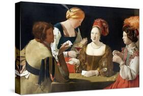 The Cheat with the Ace of Diamonds, C. 1635-Georges de La Tour-Stretched Canvas