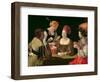 The Cheat with the Ace of Diamonds, circa 1635-40-Georges de La Tour-Framed Premium Giclee Print