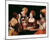 The Cheater Card Game-Georges de La Tour-Mounted Art Print