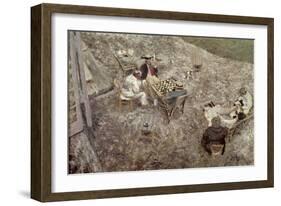 The Checker Board-Edouard Vuillard-Framed Giclee Print