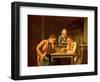 The Checker Players, 1850-George Caleb Bingham-Framed Giclee Print